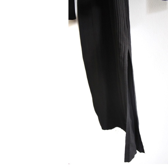 Who What Wear High Neck Puff Shoulders Ribbed Long Sleeve Dress NWT XS - Picture 4 of 8